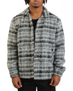 Marley Fluff Shirt Jacket Black Marle