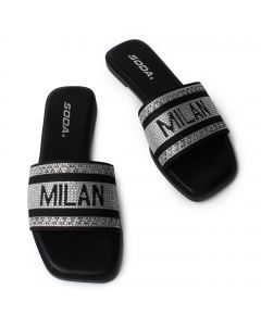 Deco-S Flat Sandal  Black