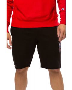 Reverse Weave Cut Off Shorts Black