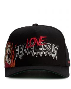 Love Fearlessly Twill Trucker Hat  Black