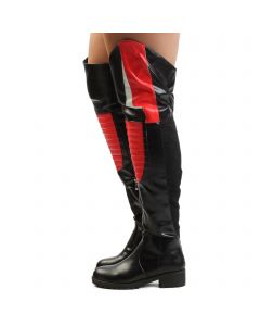 NORRIS-1 Over Knee Boots Black/Red