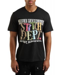 Destroy and Rebuild Puff Print T-Shirt  Black