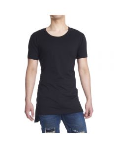 SQ. Bottom Long Tee COTTON BLACK