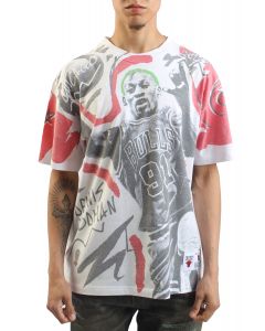 NBA Showstopper Chicago Bulls Dennis Rodman T-Shirt  Multi-white