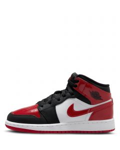Grade-School Air Jordan 1 Mid SE Black/Varsity Red-White