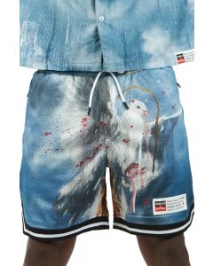 Prayer Mesh Shorts Blue