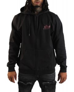 Shmangry Zip Up Graphic Hoodie Black / Shadow Red
