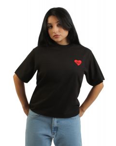 Embroidered Heart Heavy T-Shirt
