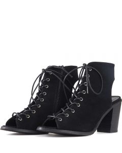 Tyler-11 Lace-Up Ankle Bootie Black