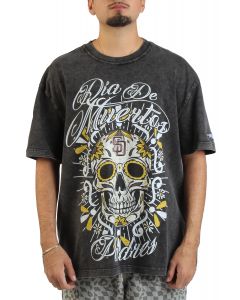 MLB San Diego Padres Eternal Skull T-Shirt  Washed Black