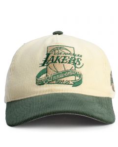 NBA Los Angeles Lakers Corduroy Pro Crown Snapback  Off-White/Green