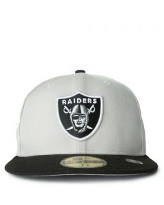 New Era Las Vegas Raiders Mens Black 5950 LASRAI BLACK MET SILVER Fitted  Hat