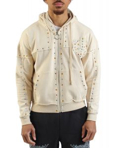 HUDSON Star Stones Fleece Oversized Hoodie 605-SAIL - Shiekh