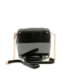 Acrylic Sides Crossbody Bag Black