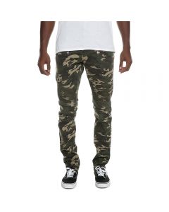 Men's Pleated Knee Jean Pants Camo