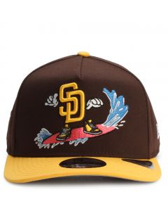 MLB San Diego Padres 950AF Pre-Curved Cartoon Snapback Brown
