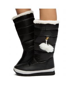 Snowy-01 Snow Boots Black