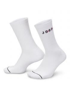 Jordan Crew Socks (6 Pairs) White/Gym RedBlack