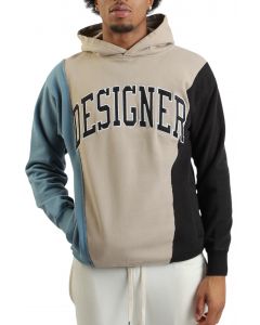Designer Panel Cut Block Hoodie  Multi Color