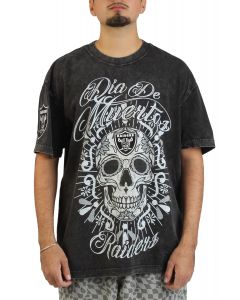 Las Vegas Raiders Dia De Muertos T-Shirt  Washed Black