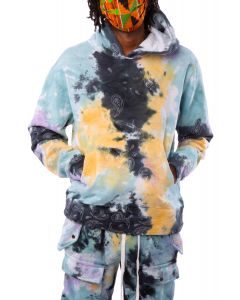 Olive Paisley Tie Dye Hoodie Tie Dye