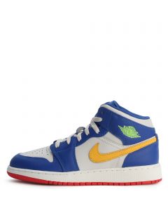 Grade-School Air Jordan 1 Mid  Racer Blue/Speed Red