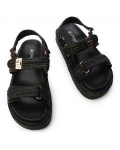 LEGEND FOOTWEAR INC Gino-36 Double Strap Slide GINO-36-BKPU