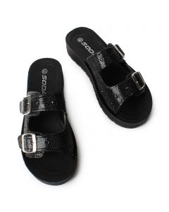 Karina Strap Slide Black