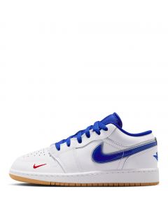 Grade-School Air Jordan 1 Low SE White/University Red-Old Royal