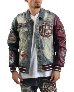 Varsity Patch Denim Jacket