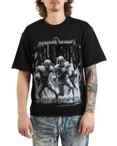 BLITZ French Terry Crop T-Shirt  Black