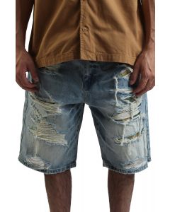 Tapestry Denim Shorts Newton Blue