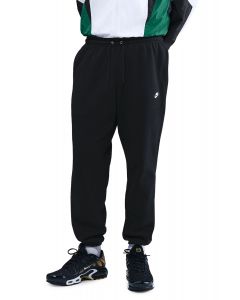 Cuffed Brushed Fleece Pants Black/Black/White