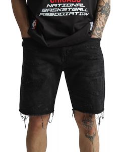 Shadow Denim Shorts Black