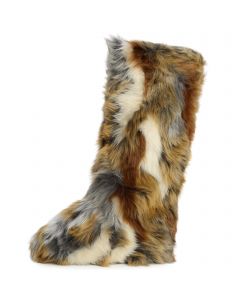 Melanie-39 Faux Fur Bootie  Multi Color