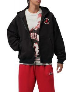 Flight Club Fleece Full-Zip Knit Sweatshirt Black