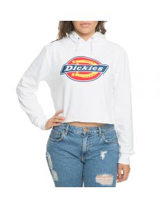 Icon Cropped Hoodie White