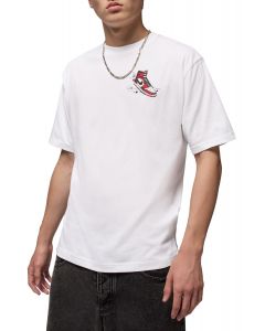 AJ1 T-Shirt White/Varsity Red