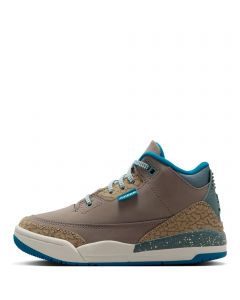 Pre-School Jordan 3 Retro Olive Grey/Green Abyss-Khaki-Sea Glass