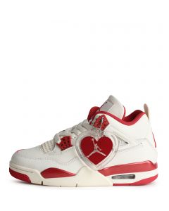Air Jordan 4 Retro Valentine's Day  Pale Ivory/Sierra Red-Tough Red