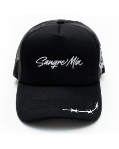 Rose Trucker Hat  Black