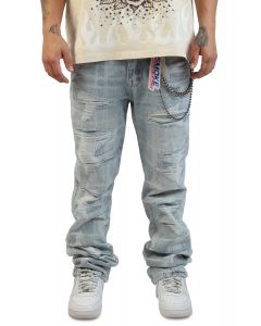 SMOKE RISE Doodle Zig Zag Stitch Pants TP26S442SK-SAND - Shiekh