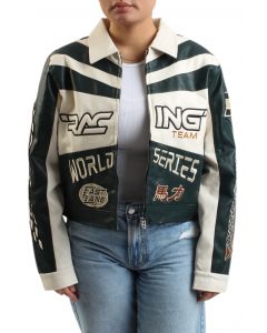 Women's Racing Jacket  Black/White