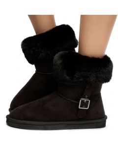 Affordable Stylish Women S Fur Boots Shiekh Com Dream pairs women's mid calf fashion winter snow boots. melanie 10 fur ankle booties black vsuede