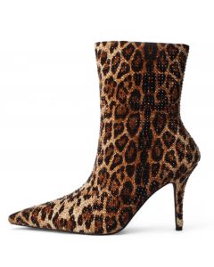 Chaundra- Stiletto Bootie  Multi Color Leopard