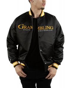 Grambling State Satin Jacket Black, Gold
