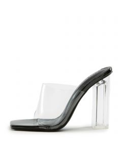 Edna Clear High Heel Black