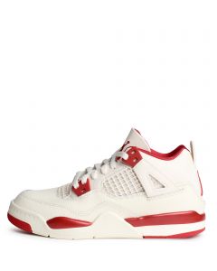 Pre-School Jordan 4 Retro "Valentine's Day  Pale Ivory/Sierra Red-Tough Red