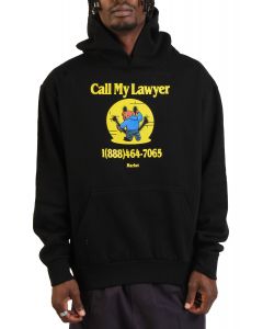 Smiley Call My Lawyer Bear Hoodie  Black
