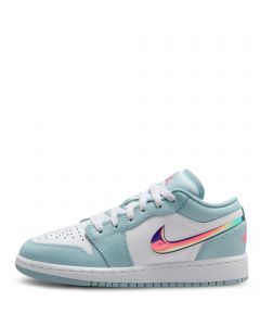 Grade-School Air Jordan 1 Low SE  Ocean Bliss/Atomic Pink-White